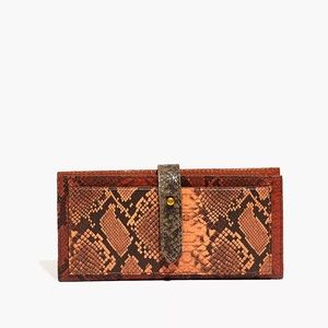 Madewell The Post Wallet: Colorblock Snake Embossed Edition